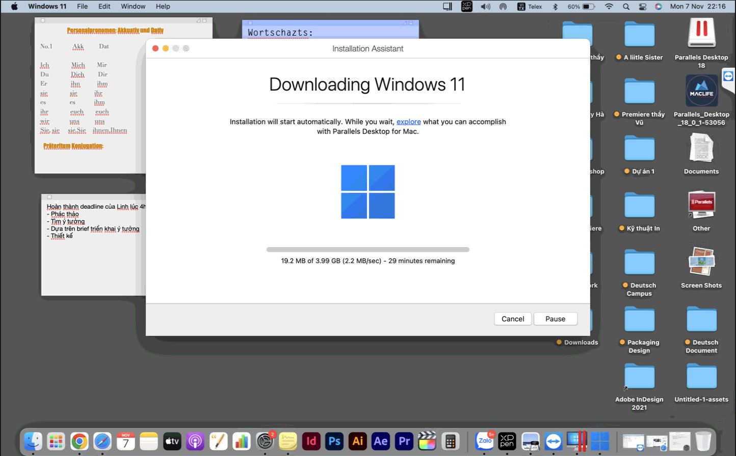 Cài máy ảo windows 11 trên macbook